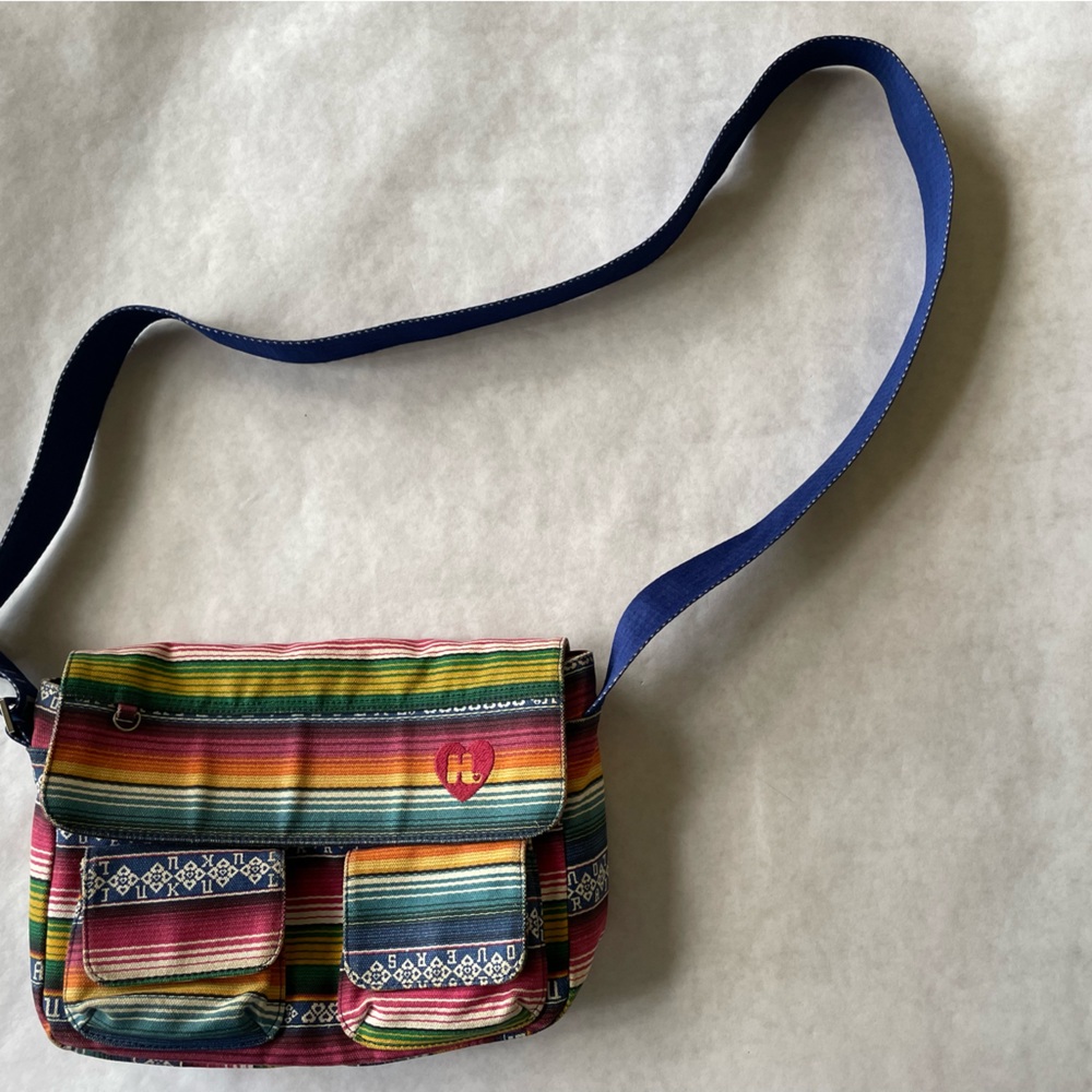 Gwen Stefani’s early 2000’s brand “Harajuku Lovers” Mexican sarape inspired bag